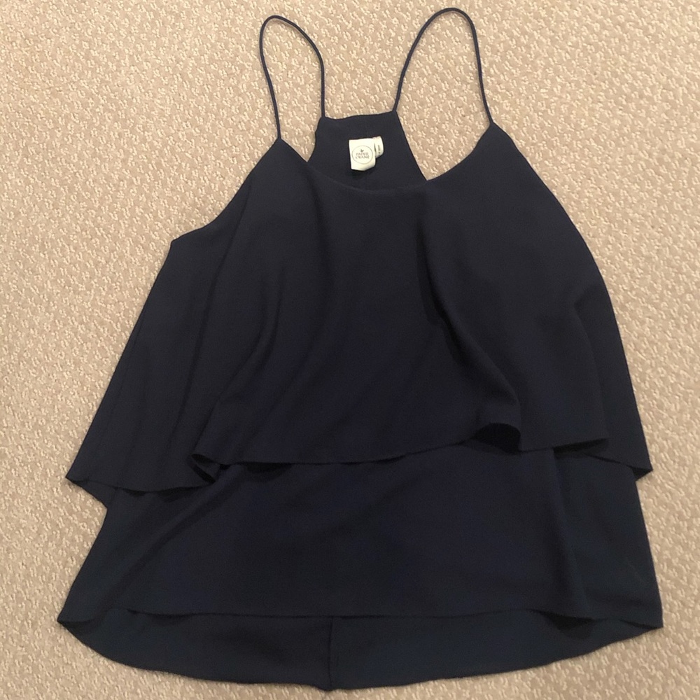 ❤️ 3 for $15❤️ Paper Crane - navy - layered tank